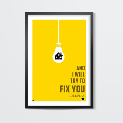 COLDPLAY- I WILL TRY TO FIX YOU Wall Art