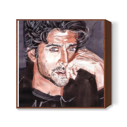 Superstar Hrithik Roshan exudes charisma and promise Square Art Prints