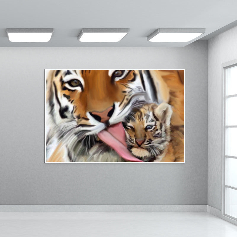 Tiger and Cub | Painting Wall Art