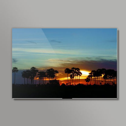 silhouette of a Village Wall Art