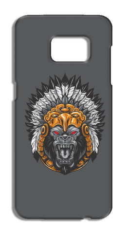 Gorilla Wearing Aztec Headdress Samsung Galaxy S7 Edge Cases