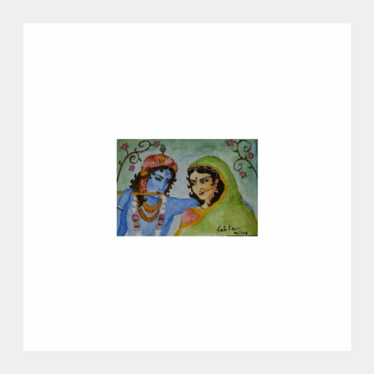 Square Art Prints, Radhe and krishna / artiste : Lalitavv, - PosterGully