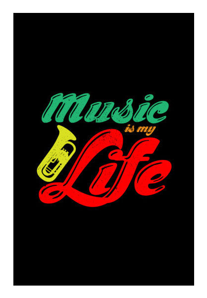 Music Is My Life Tyography Art PosterGully Specials