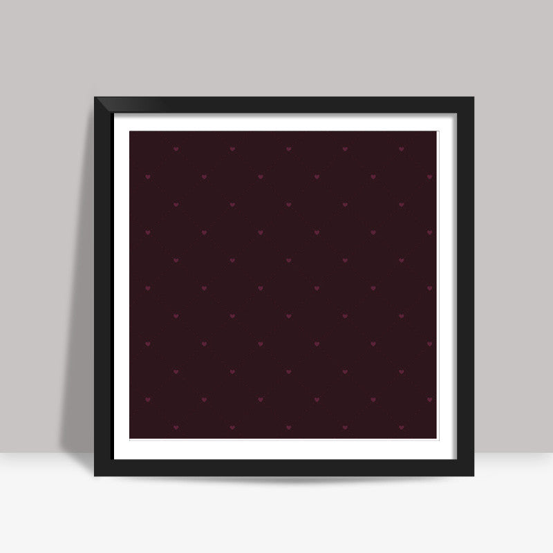 Hearts and Dots Square Art Prints