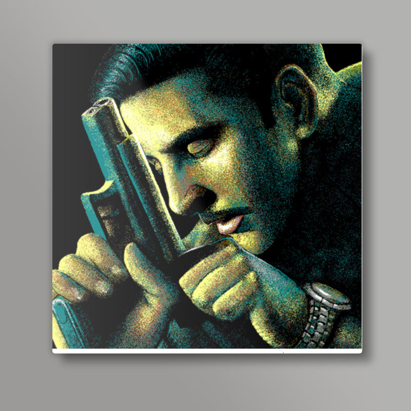 baby gun Square Art Prints