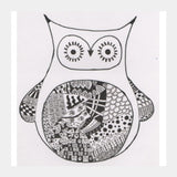 Square Art Prints, Tangle Owl I Gayatri Iyer Square Art Prints
