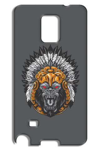 Gorilla Wearing Aztec Headdress Samsung Galaxy Note 4 Tough Cases