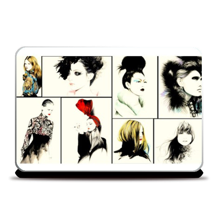 illustration love Laptop Skins