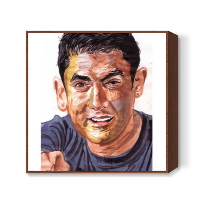 Superstar Aamir Khan shows the force of self-belief  Square Art Prints