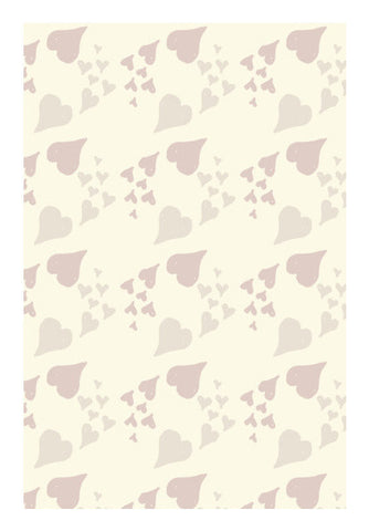 Abstract Retro Hearts Pattern Art PosterGully Specials