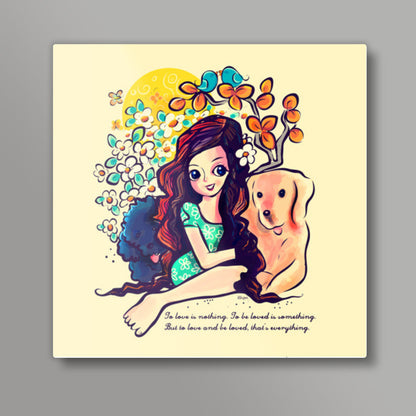 lovely girl Square Art Prints