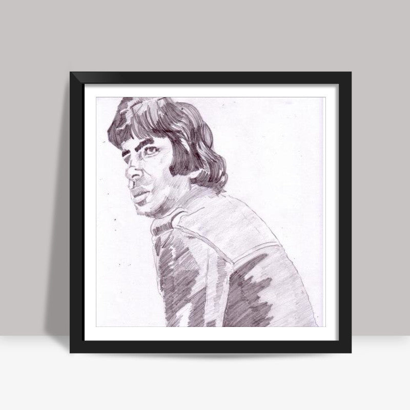 Bollywood superstar Amitabh Bachchan stands tall as an ace performer, decades after his debut  Square Art Prints