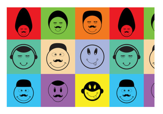Funny Face Colorful Character Art PosterGully Specials
