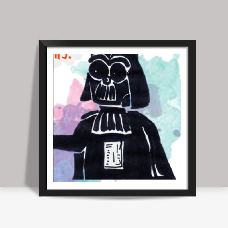 Funny Darth Vader Square Art Prints