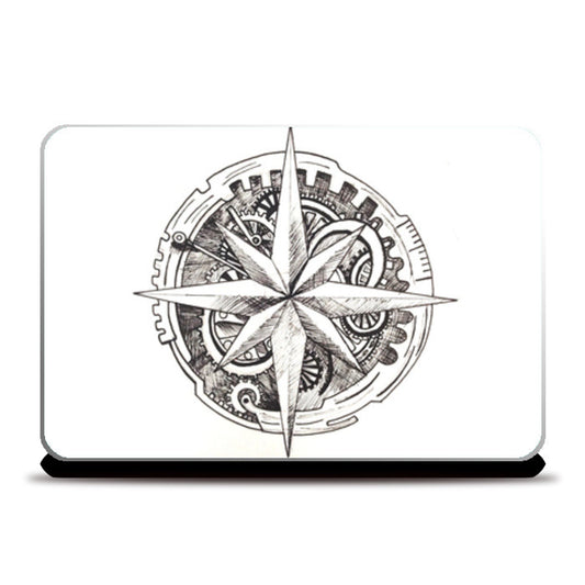 Antique Compass Laptop Skins