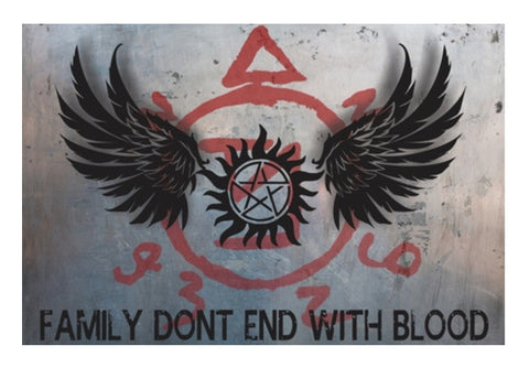 Wall Art, Supernatural: Family dont end with blood 2 Wall Art