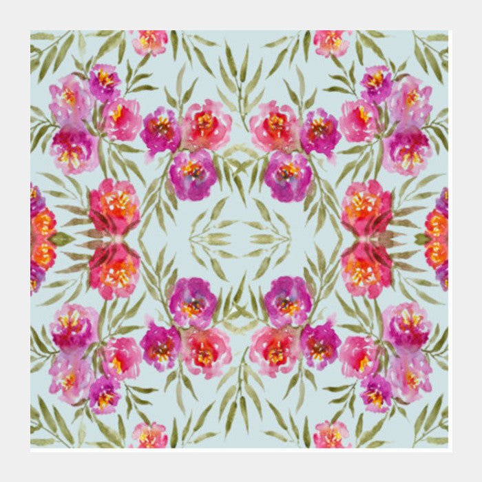 Abstract Watercolor Roses Pretty Floral Square Art Prints