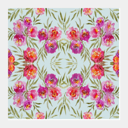Abstract Watercolor Roses Pretty Floral Square Art Prints