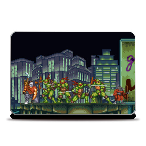 Laptop Skins, Mirage's Teenage Mutant Ninja Turtles Pixel Art Colour Laptop Skin | Ehraz Anis, - PosterGully