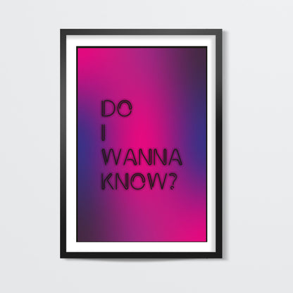 Do I wanna know Arctic Monkeys Poster | Dhwani Mankad