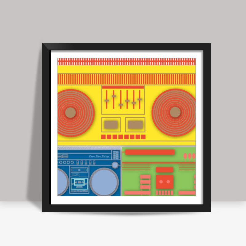 Boom Box Mania ! Square Art Prints