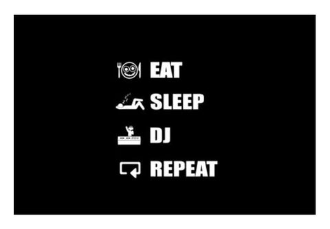 PosterGully Specials, EAT SLEEP DJ REPEAT- Wall Art
