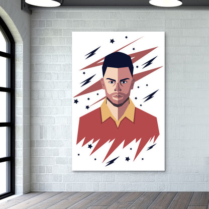 Virat Kohli abstract geometric  Wall Art