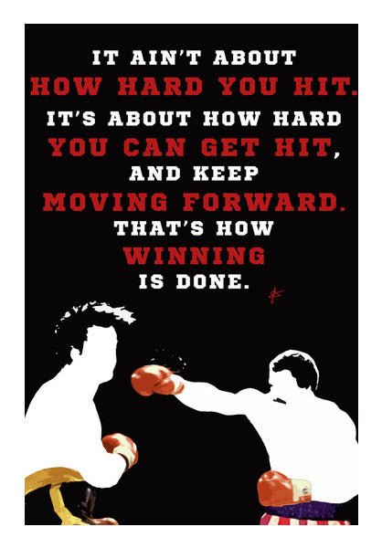 Rocky Balboa Vs Apollo Creed Quote  Wall Art