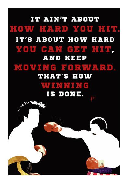 PosterGully Specials, Rocky Balboa Vs Apollo Creed Quote  Wall Art