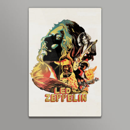 Zeppelin on Fire Wall Art