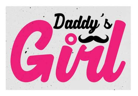 PosterGully Specials, Daddys girl with moustache Wall Art