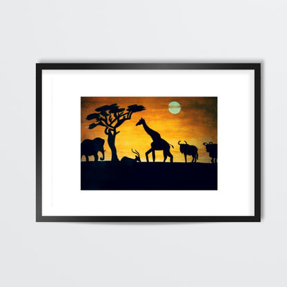 African Sunset Wall Art