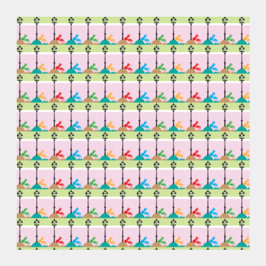 Square Art Prints, Lamp Post Square Art Prints