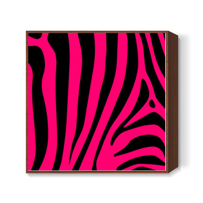 Pink Zebra Square Art Prints