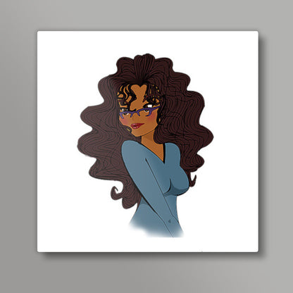 Curly Girl Square Art