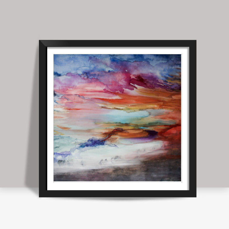 Storm coming Square Art Prints
