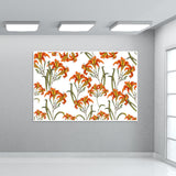 Orange Lily Flowers Spring Background Nature Print Wall Art