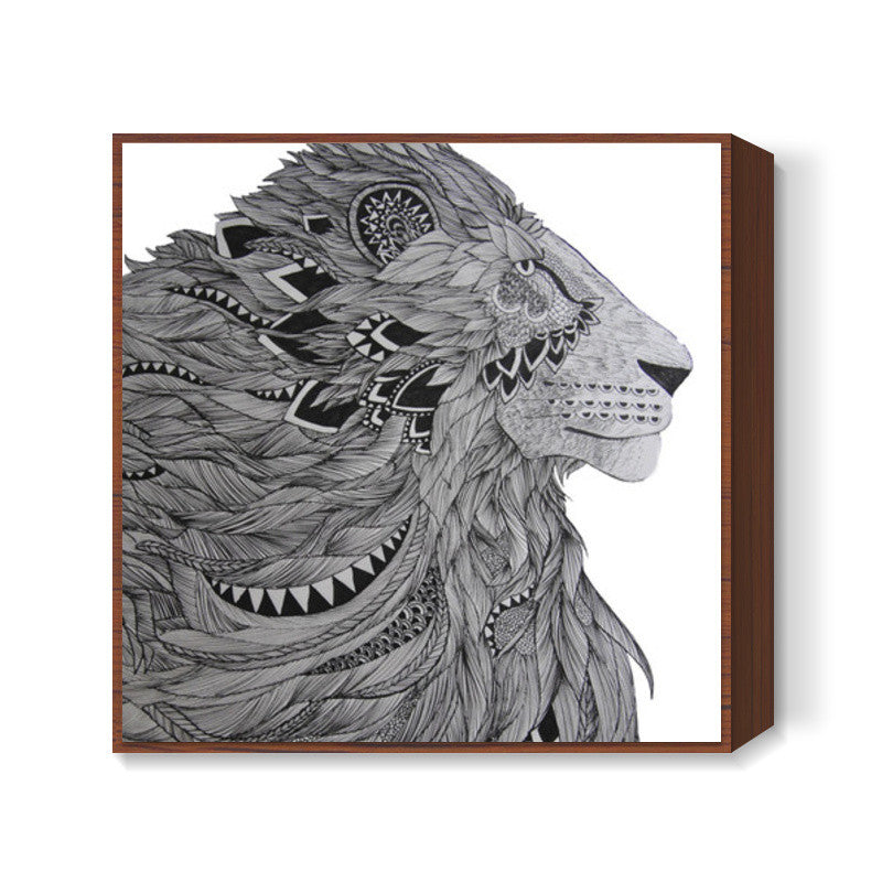 He isnt a tame lion Square Art Prints
