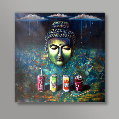 Buddha Cola Square Art Prints