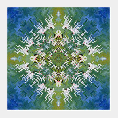 Kaleidoscope Mandala Abstract Design Square Art Prints