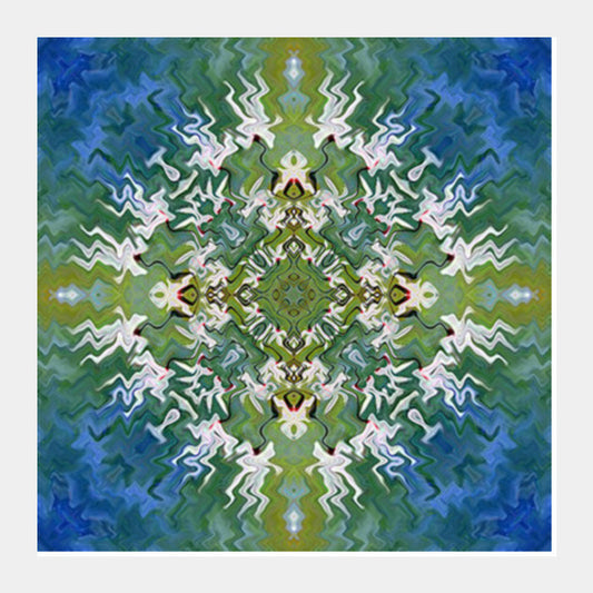 Kaleidoscope Mandala Abstract Design Square Art Prints