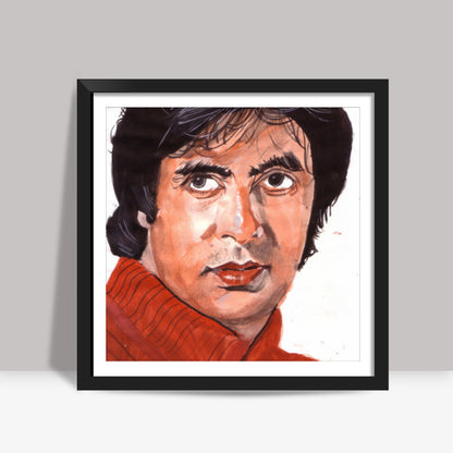 Superstar Amitabh Bachchan ruled the box office with multiple hits in a row Square Art Prints