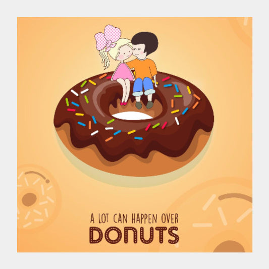 Square Art Prints, Love Over Donut