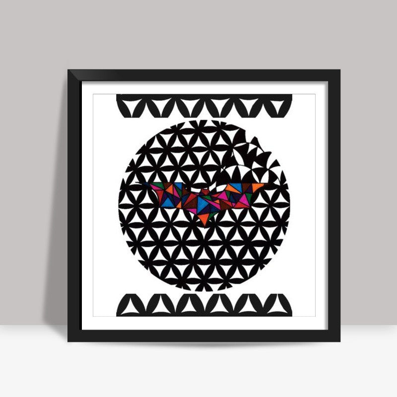 Bordered Floral Batman | Geometric | Triangle