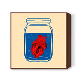 The Heart in the Glass Jar Square Art Prints