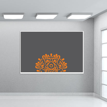 Orange mandala Wall Art