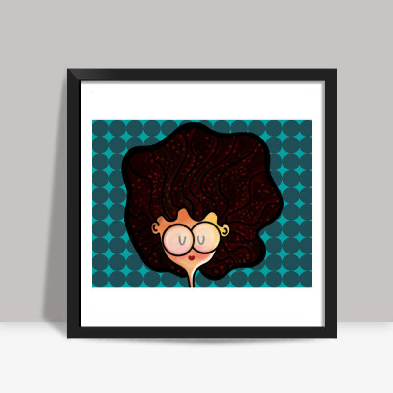 Retro_Aqua Square Art Prints