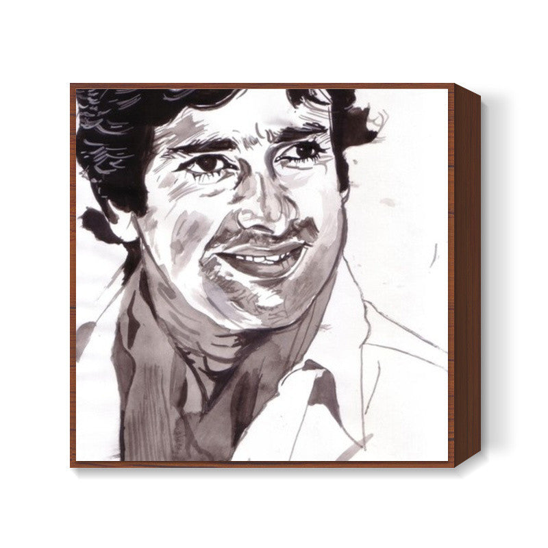 Bollywood star Shashi Kapoor- I smile; therefore I am Square Art Prints