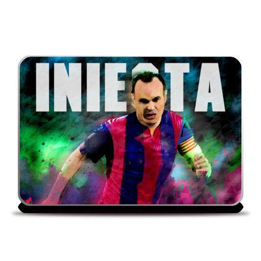 iniesta in colours Laptop Skins