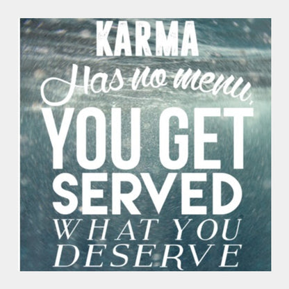 Square Art Prints, Karma has no menu. Square Art Prints